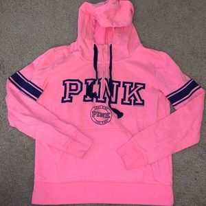 PINK 3/4 zip hoodie